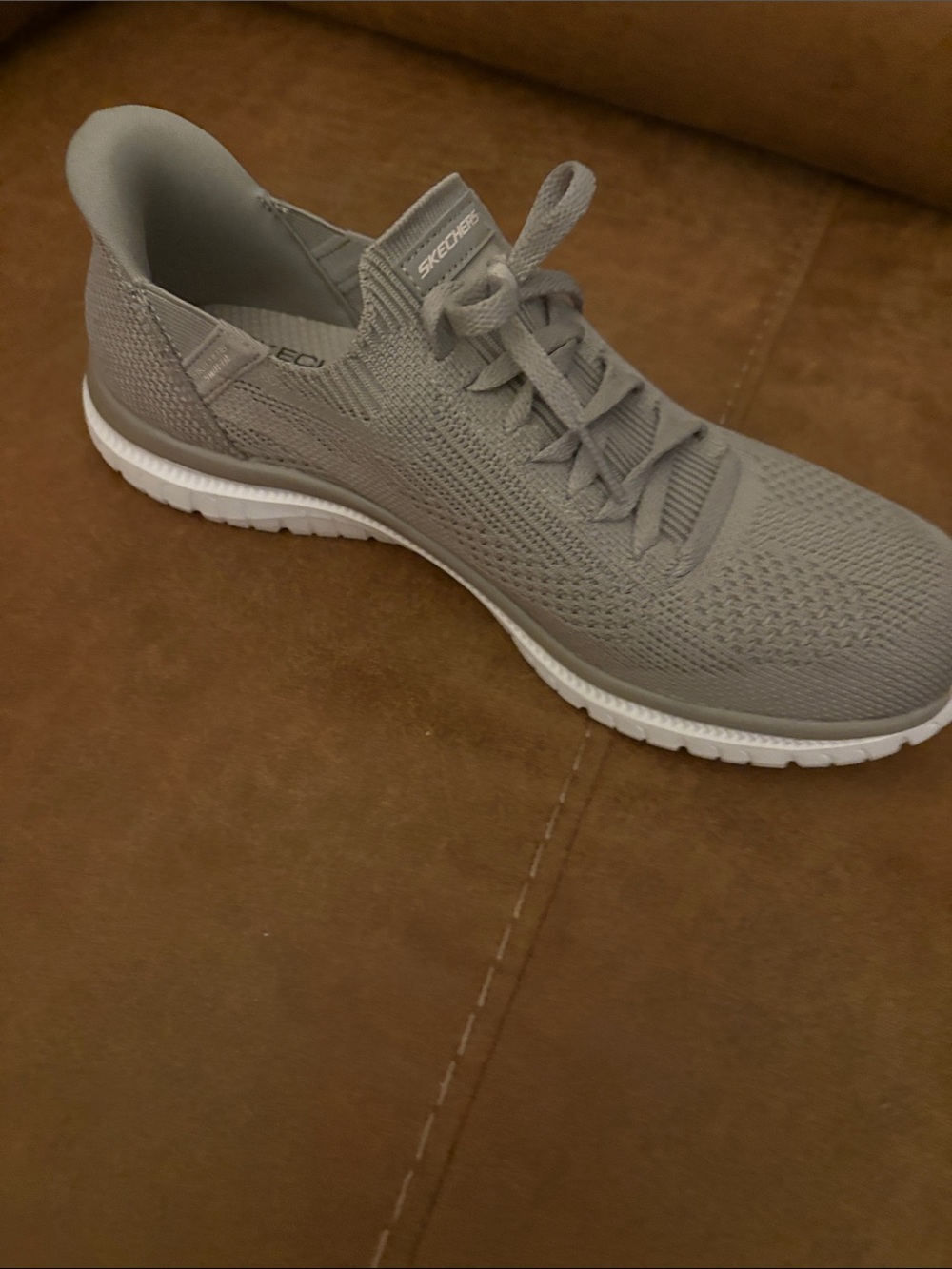 Skechers Swift Fit Virtue Slip-Ins Sneakers Taupe/Gray 9 EUC - Picture 5 of 10
